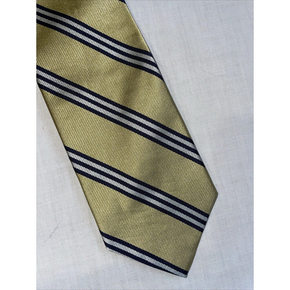 Brooks Brothers 346 Men’s Dress Tie Size 58” Gold Striped Business Formal City